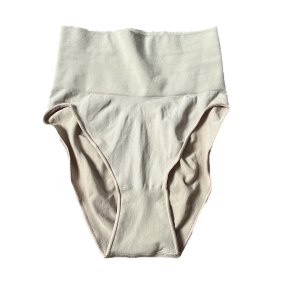 SKIMS L/XL core control sculpting brief strong support Clay Brown NWOT